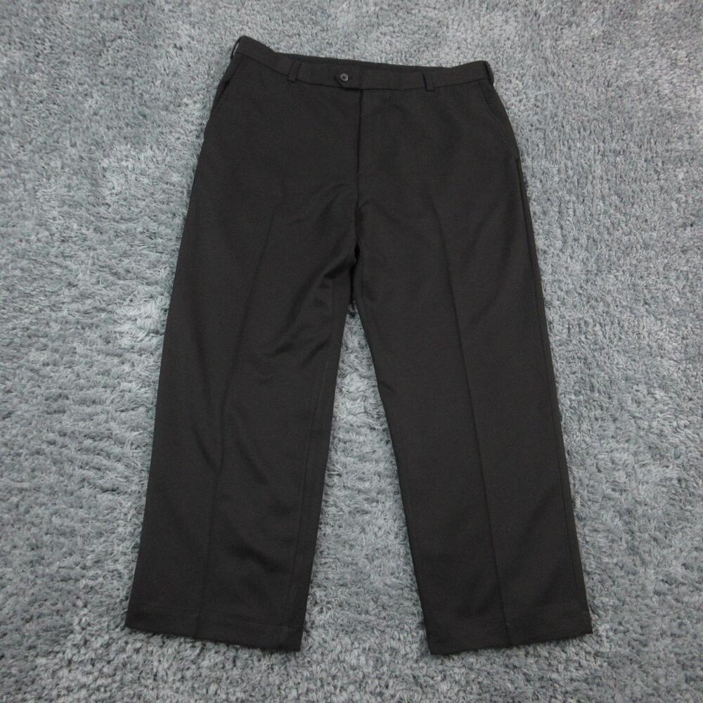 IZOD Golf Pants Mens 38x29 Black Xtremefunction Performance Flat Front 39x28.5*